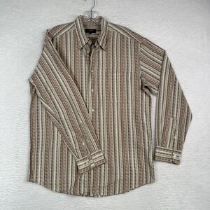 Mens Zanella Italy Large‎ Cotton Mix Color Striped Patterned L/S Shirt